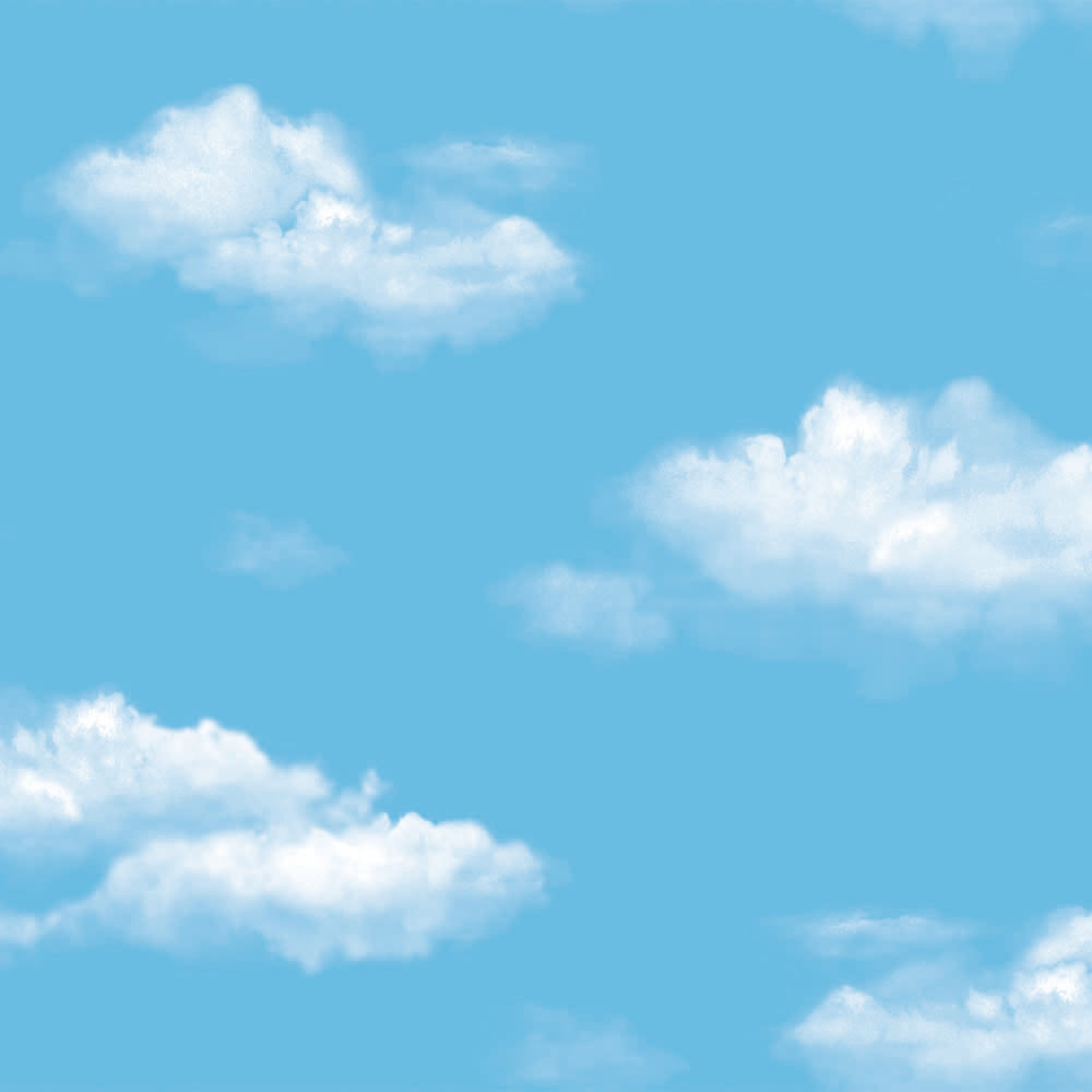 KIDS  Blue sky wallpaper with realistic clouds – WallsBright