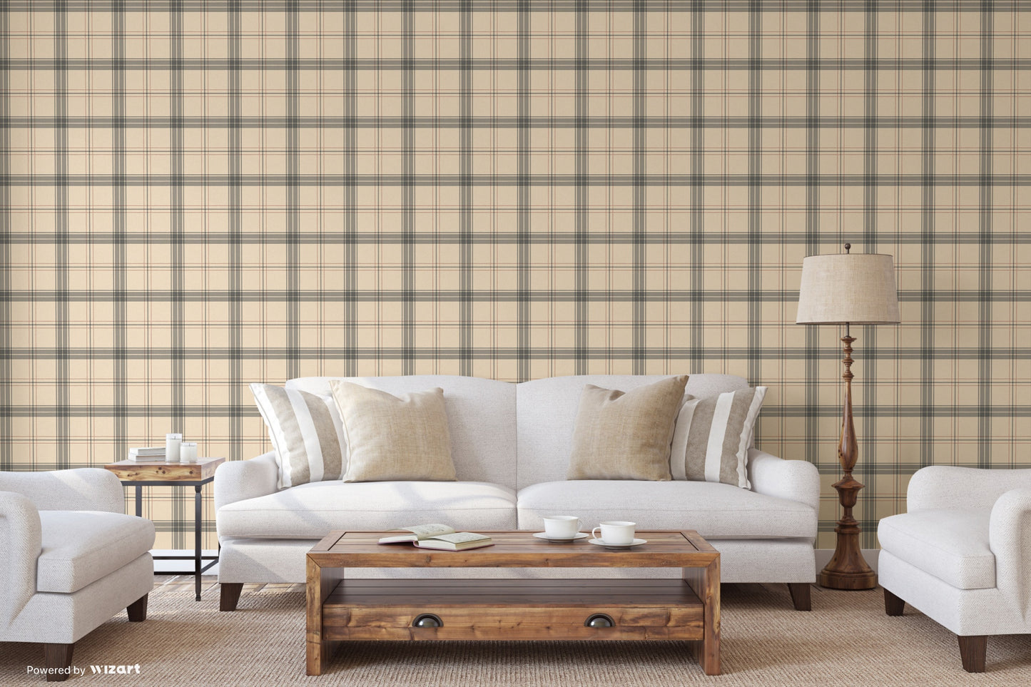 ALFA | Burberry textile inspiration checkered pattern wallpaper