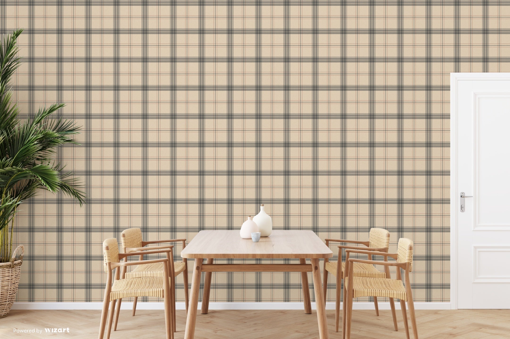 ALFA Burberry textile inspiration checkered pattern wallpaper WallsBright