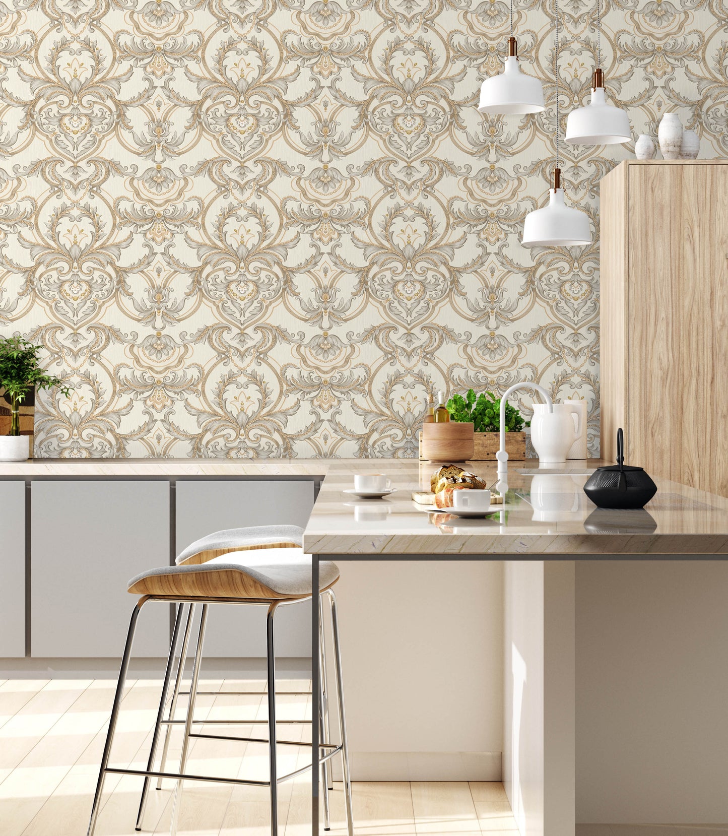 SEYYAH | Classical Damask Wallpaper