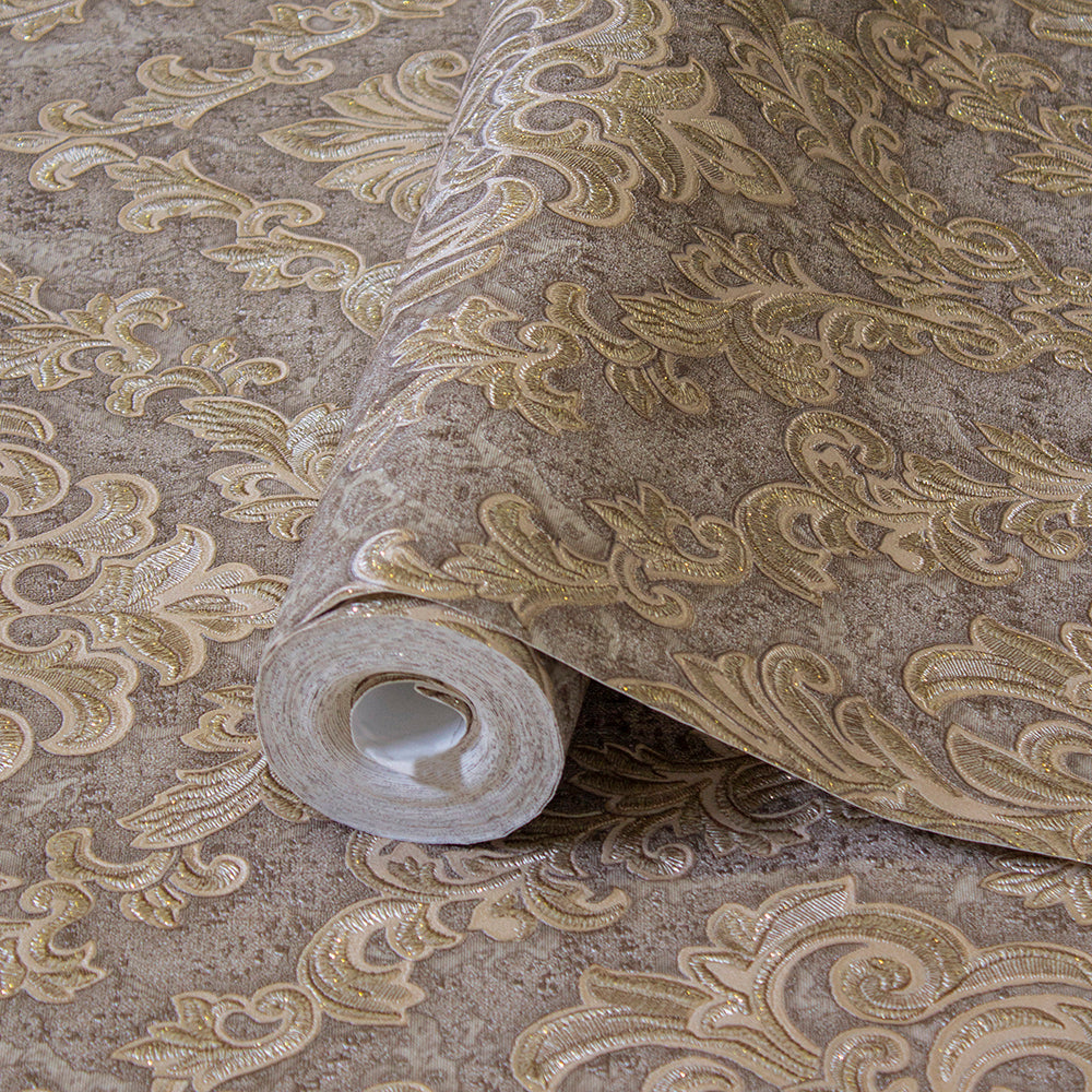 DANTE I Rich Damask Design Wallpaper