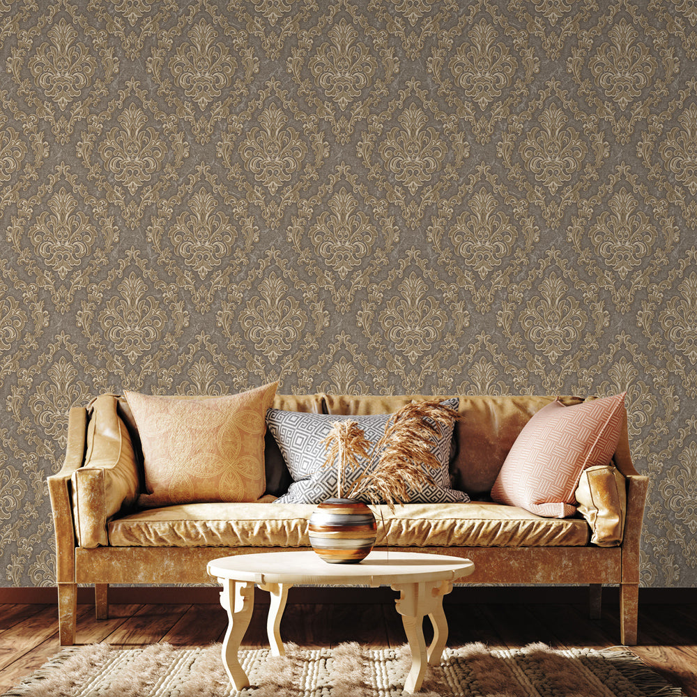 DANTE I Rich Damask Design Wallpaper