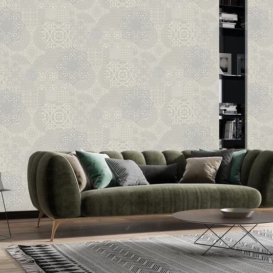 DANTE | Geometric Damask Design Wallpaper