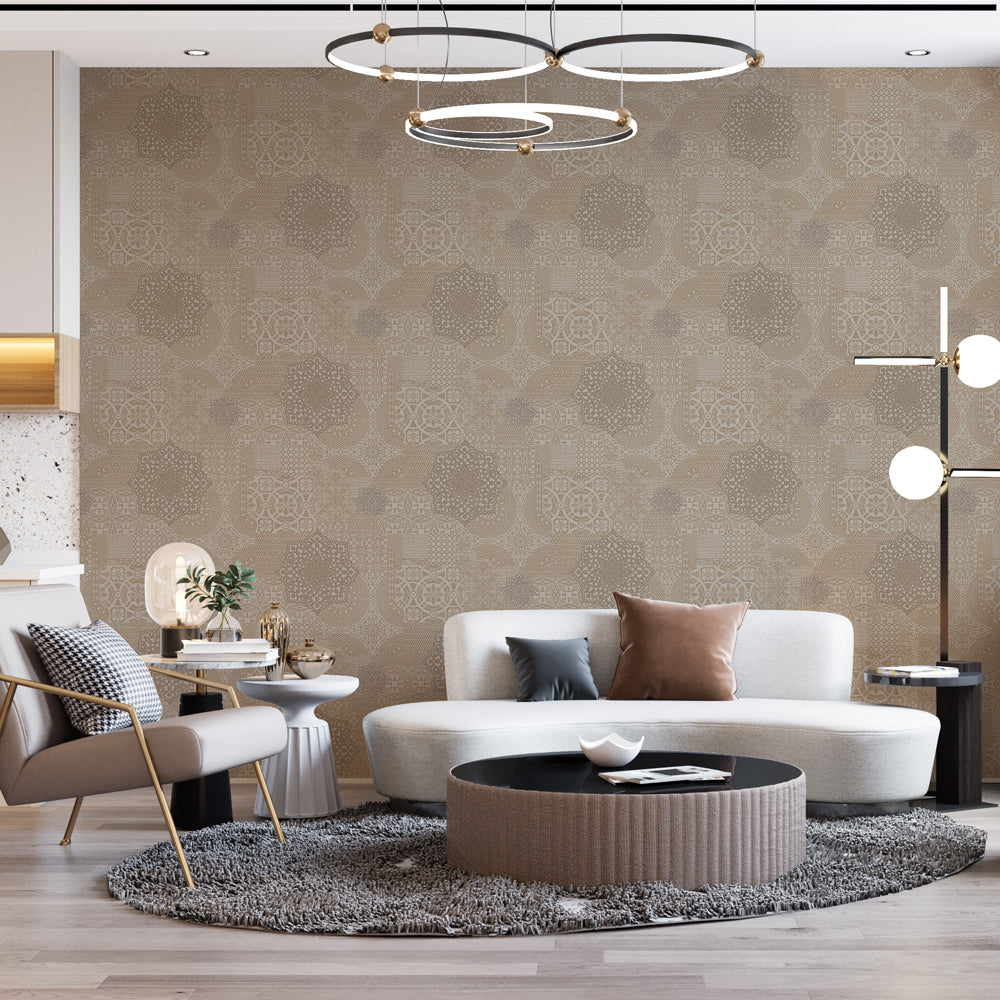 DANTE | Geometric Damask Design Wallpaper