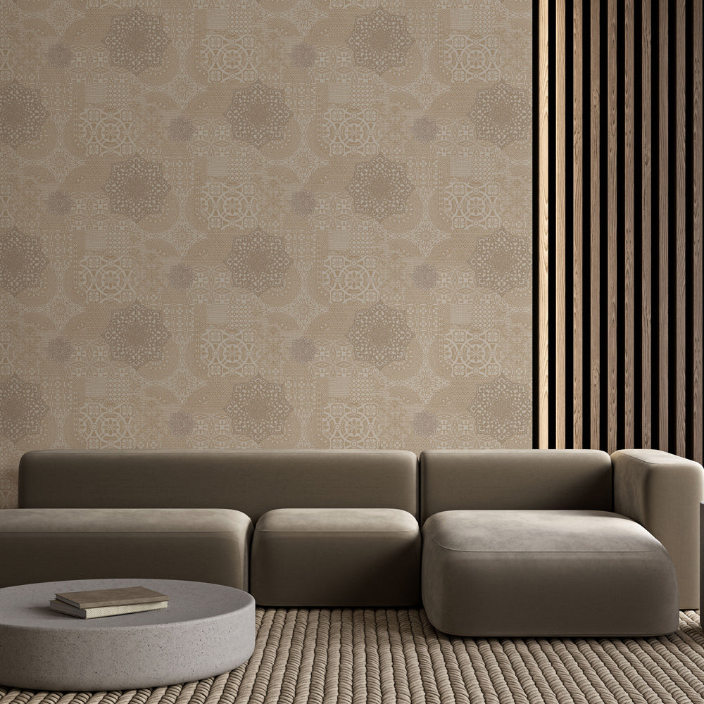 DANTE | Geometric Damask Design Wallpaper