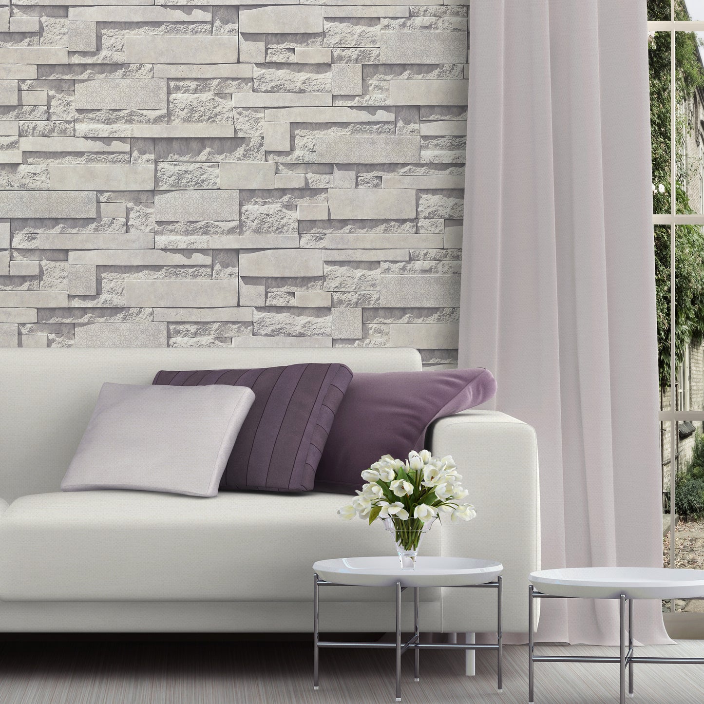 ANKA | Natural stone pattern wallpaper