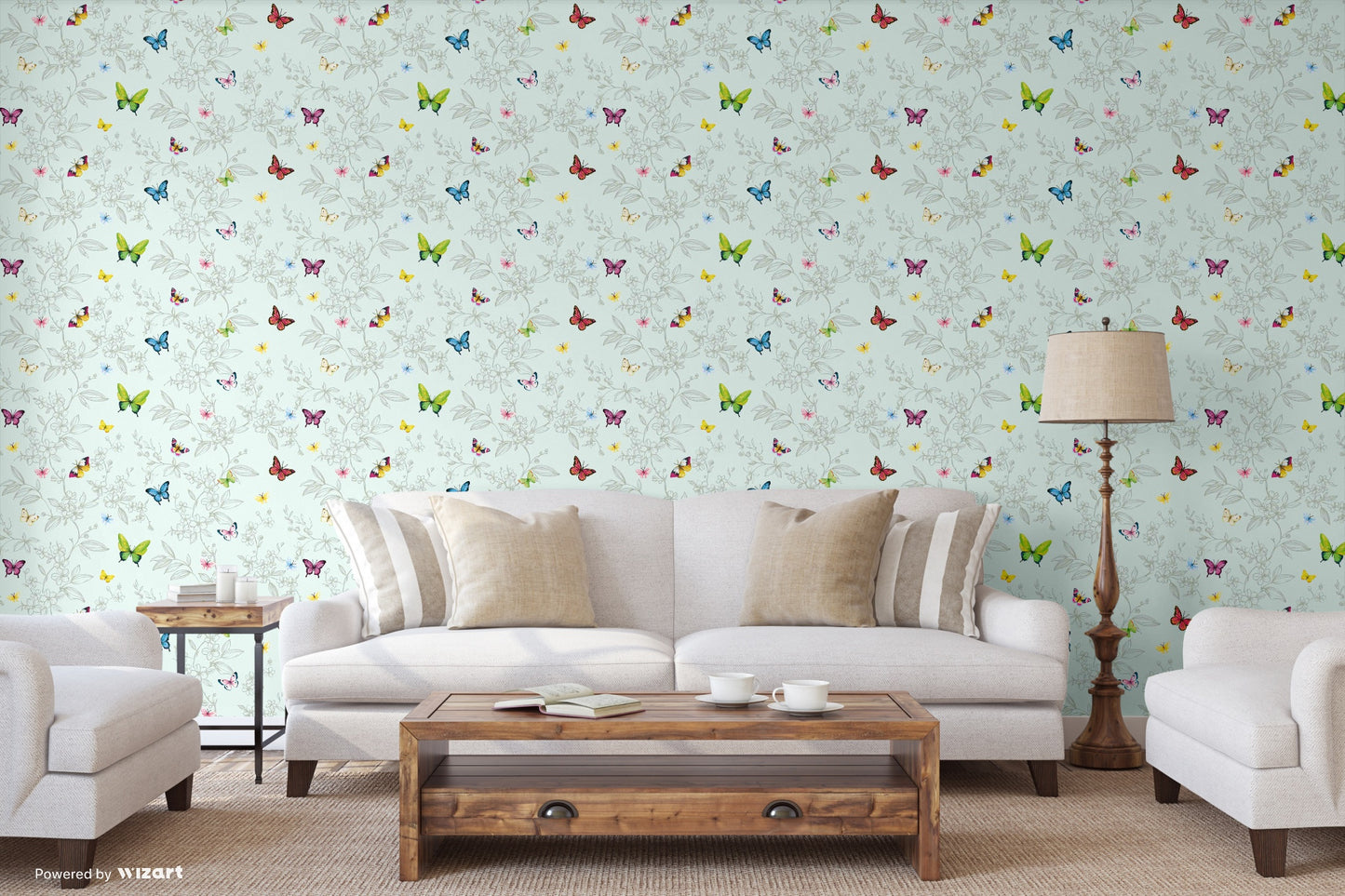 ANKA | Butterfly and flowers pattern wallpaper