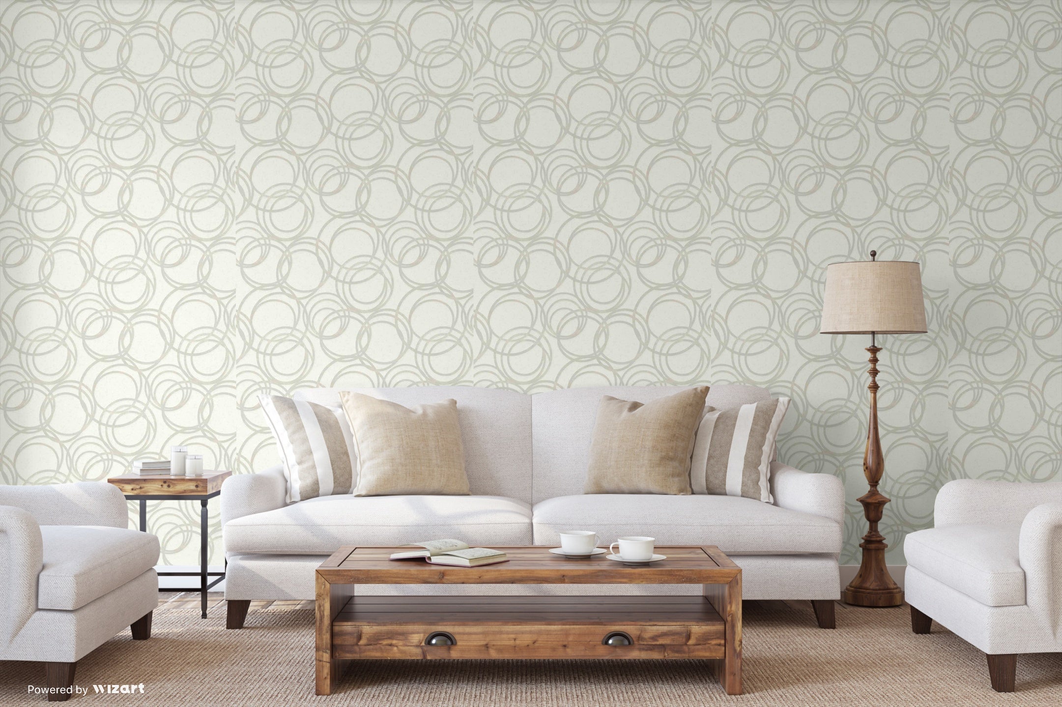 ANKA | Metallised circles ornament wallpaper