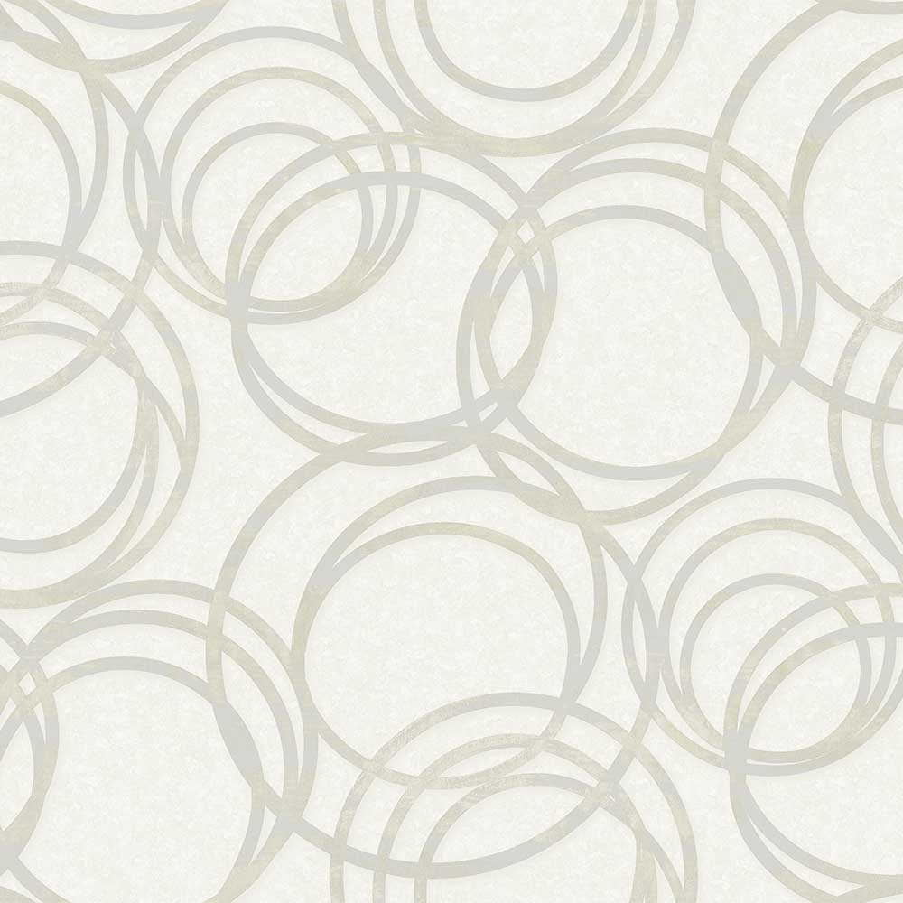 ANKA | Metallised circles ornament wallpaper