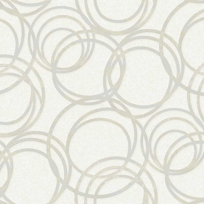 ANKA | Metallised circles ornament wallpaper