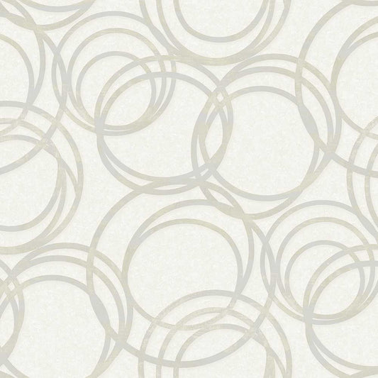 ANKA | Metallised circles ornament wallpaper