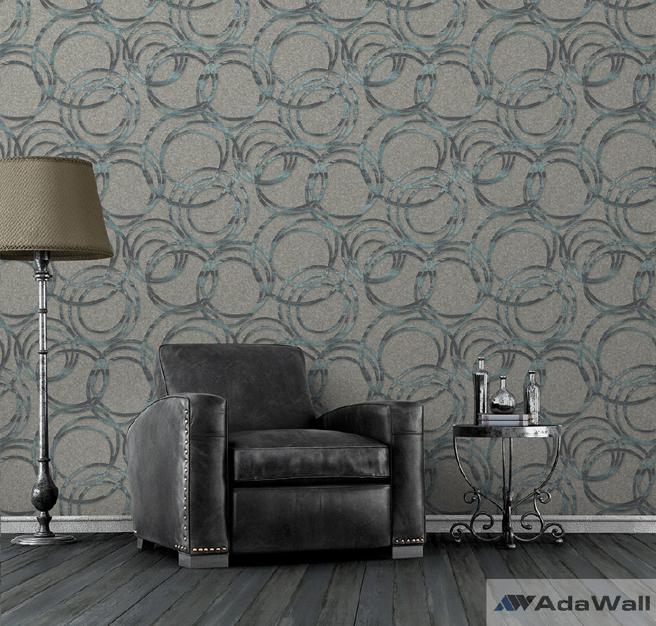 ANKA | Metallised circles ornament wallpaper