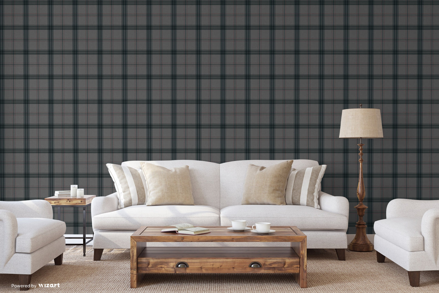 ALFA | Burberry textile inspiration checkered pattern wallpaper