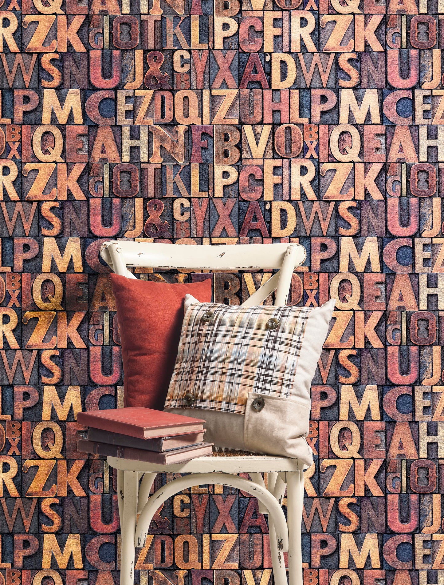 INDIGO | Bold typography modern style wallpaper