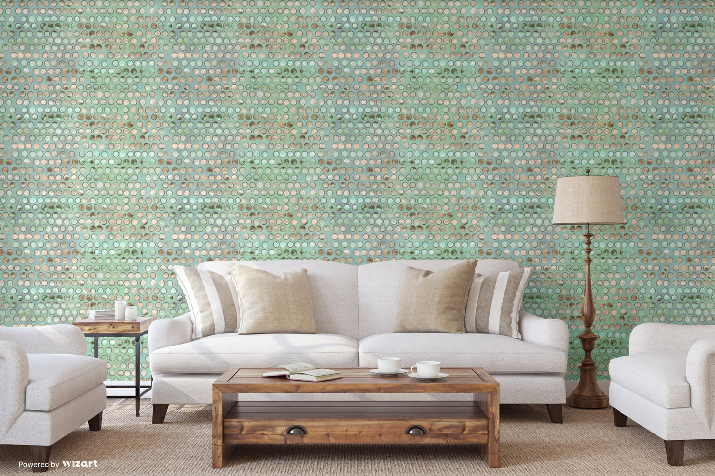 INDIGO | Mother-of-pearl dots design wallpaper