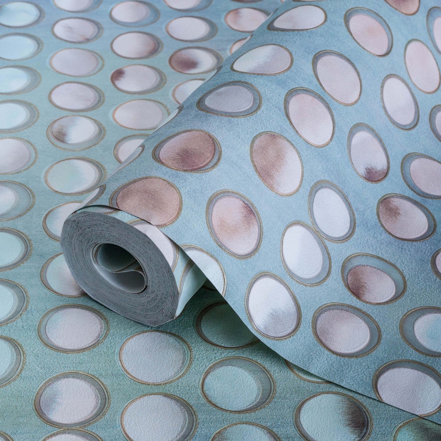 INDIGO | Mother-of-pearl dots design wallpaper