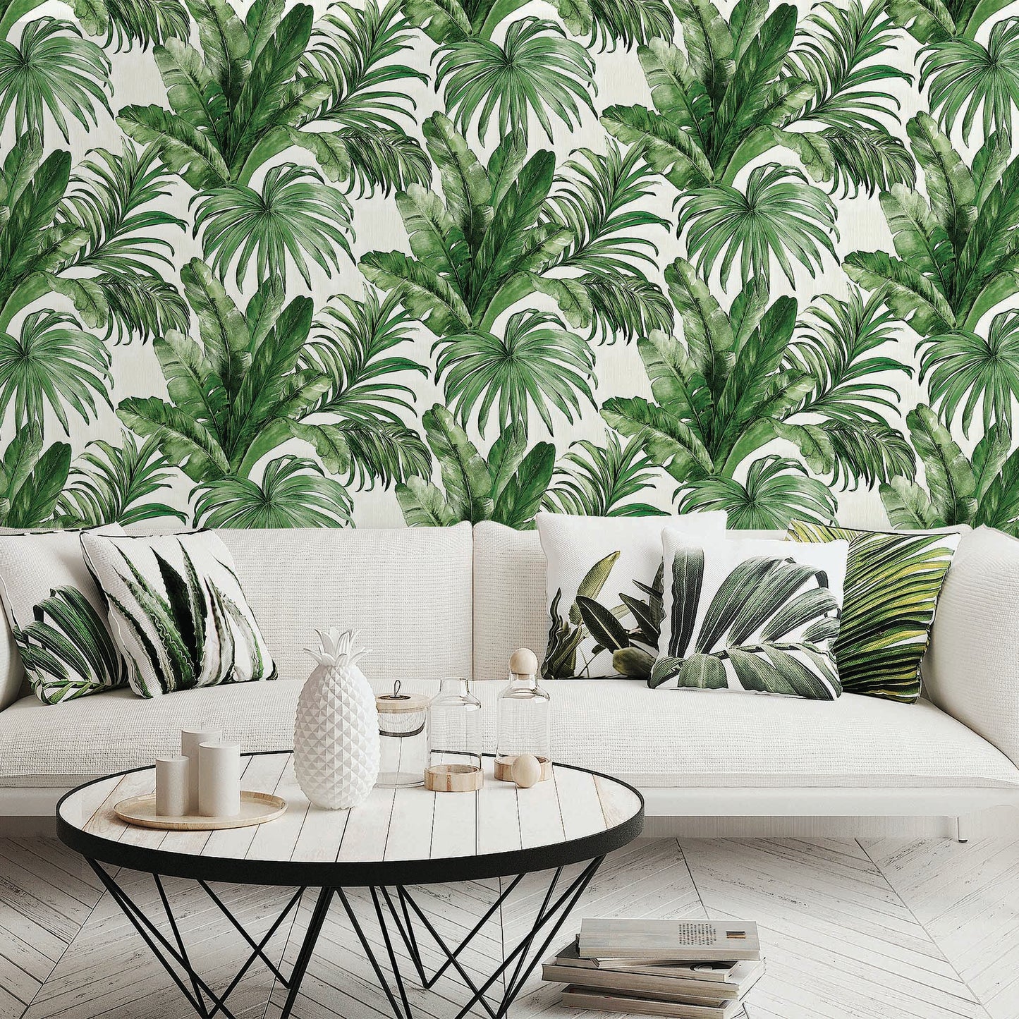 INDIGO | Palm leaves and Tropical Jungle inspired wallpaper