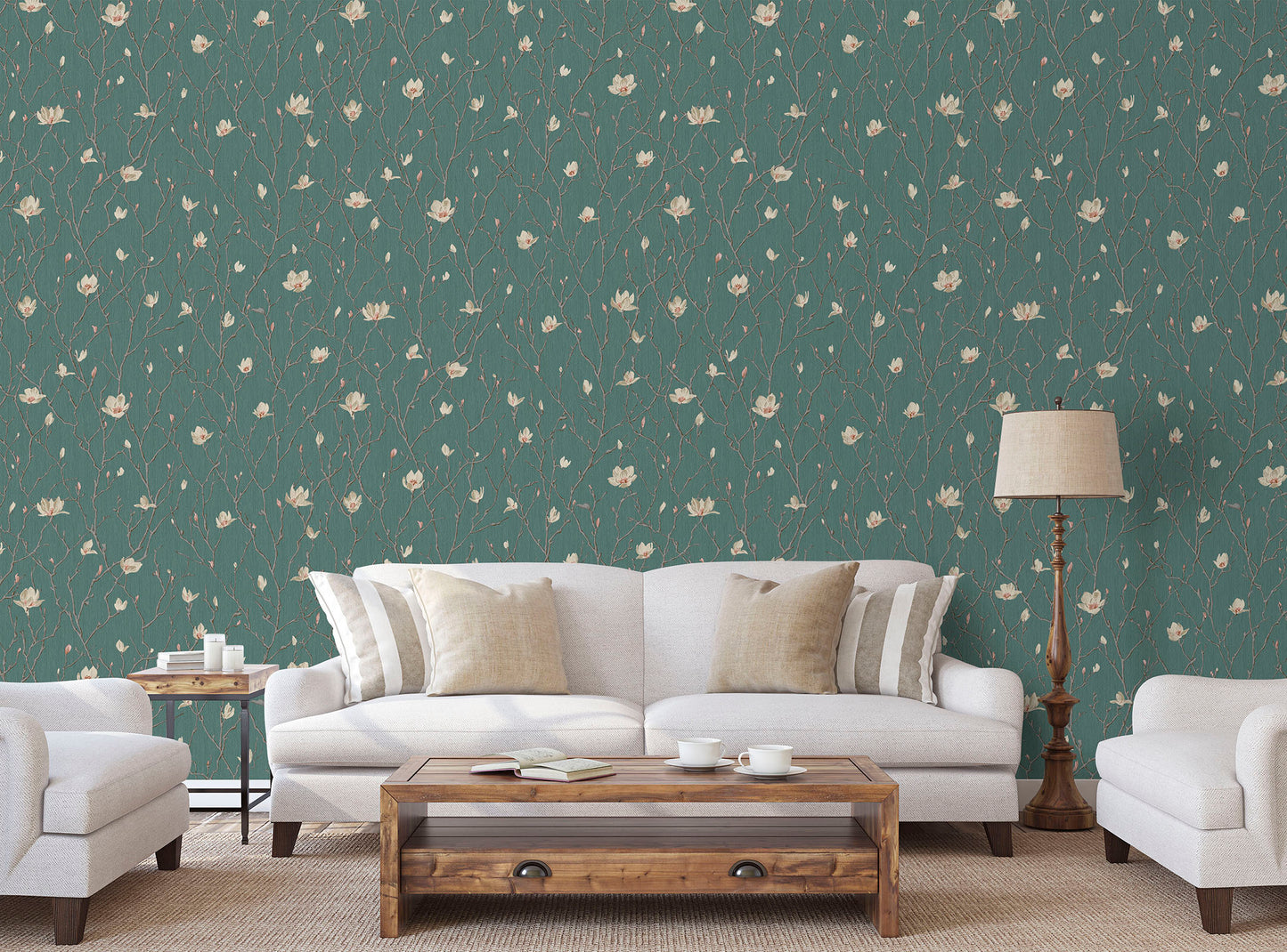 SEVEN | Branches of Tree in Blossom - flower motif wallpaper