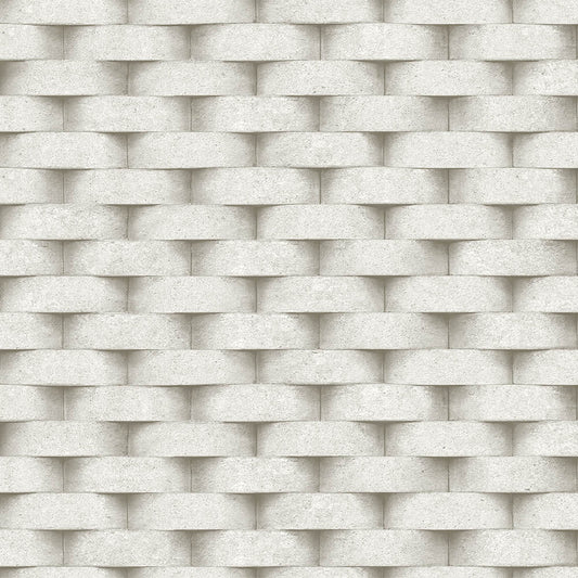 SEVEN | 3D Rounded brick wall pattern wallpaper