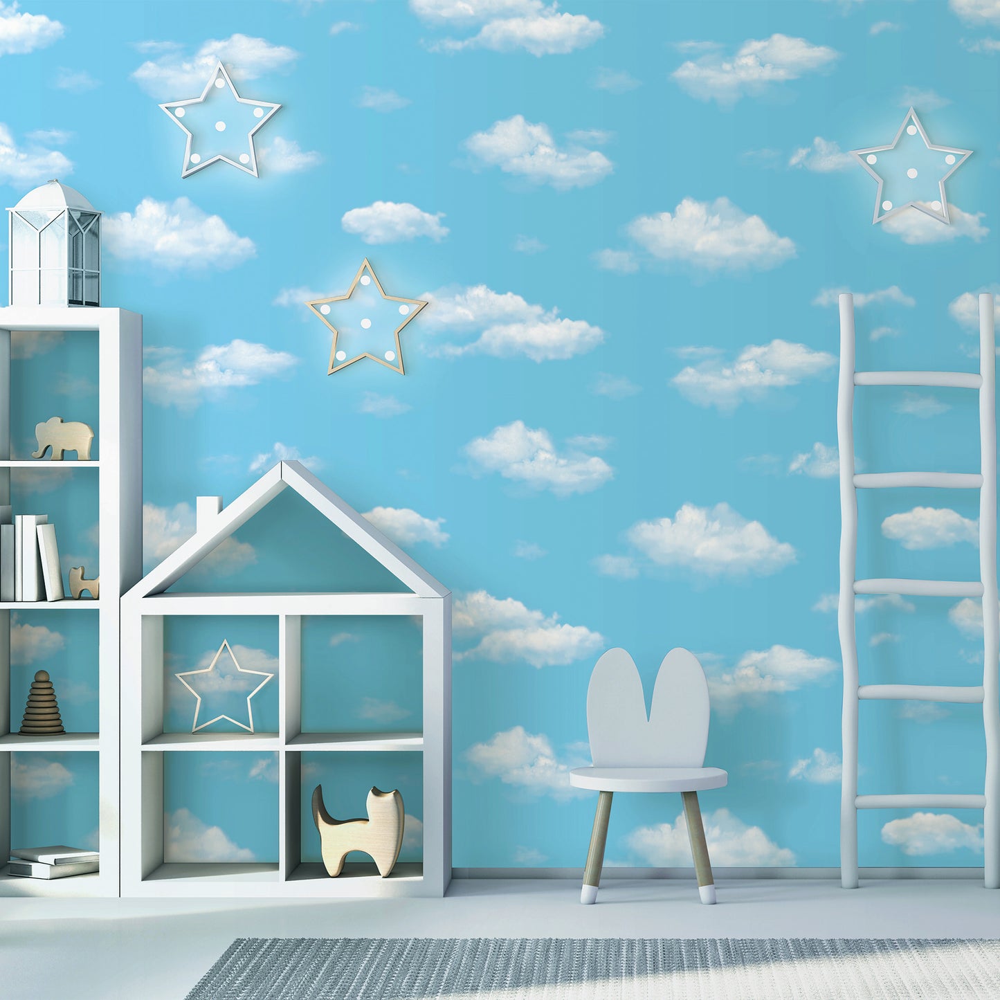 KIDS | Blue sky wallpaper with realistic clouds