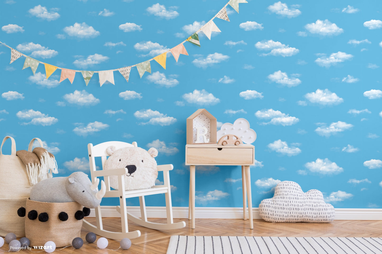 KIDS | Blue sky wallpaper with realistic clouds