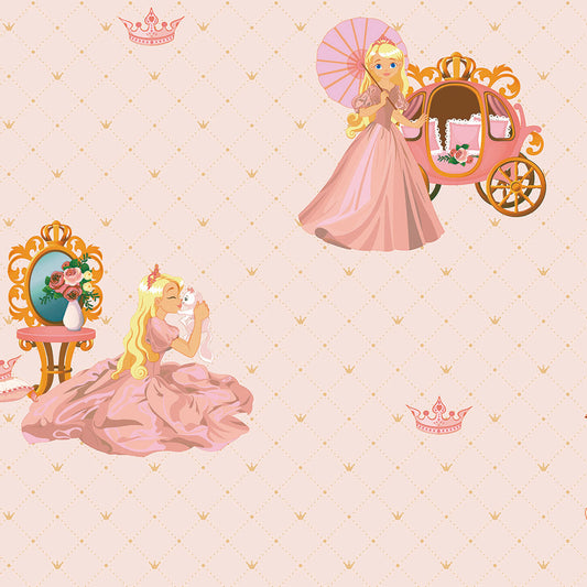 KIDS | Wallpaper with princess and cat together