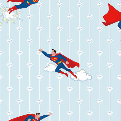 KIDS | Wallpaper with Superman and stripes design