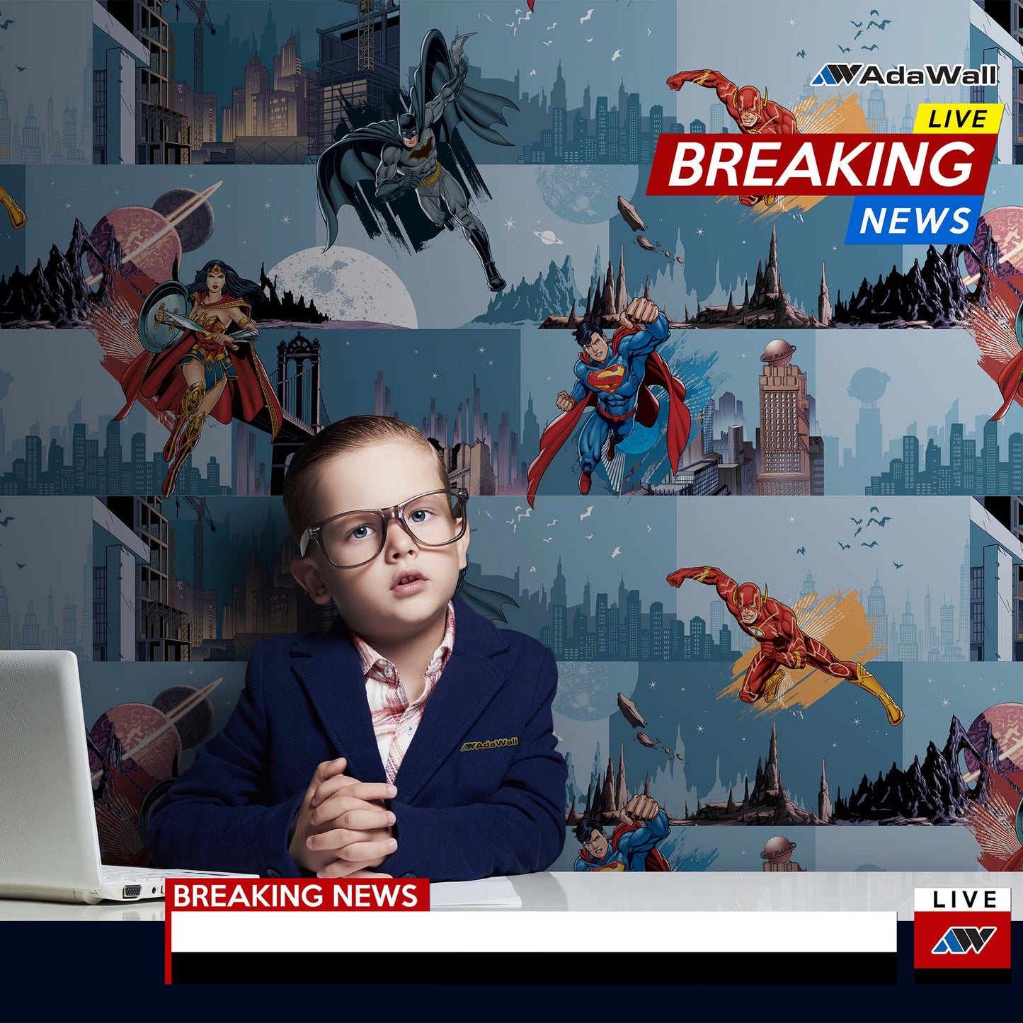 KIDS | Wallpaper with DC super heroes