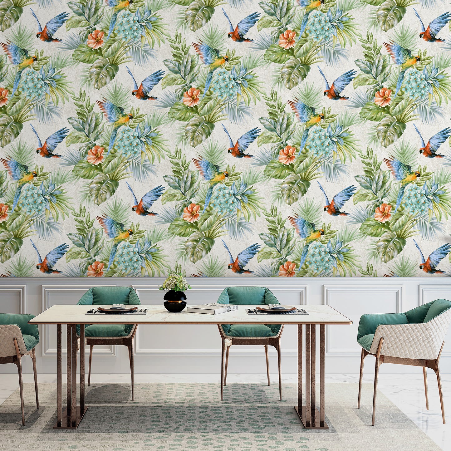 TROPICANO | Wallpaper Parrot and Tropical Plant Trend