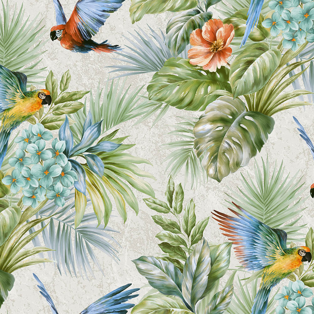 TROPICANO | Wallpaper Parrot and Tropical Plant Trend