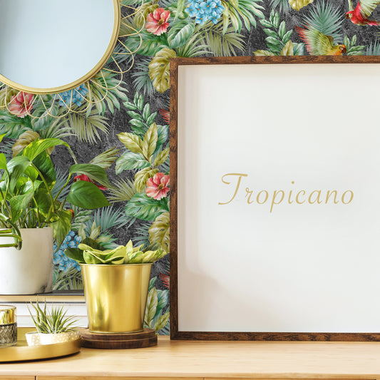 TROPICANO | Wallpaper Parrot and Tropical Plant Trend