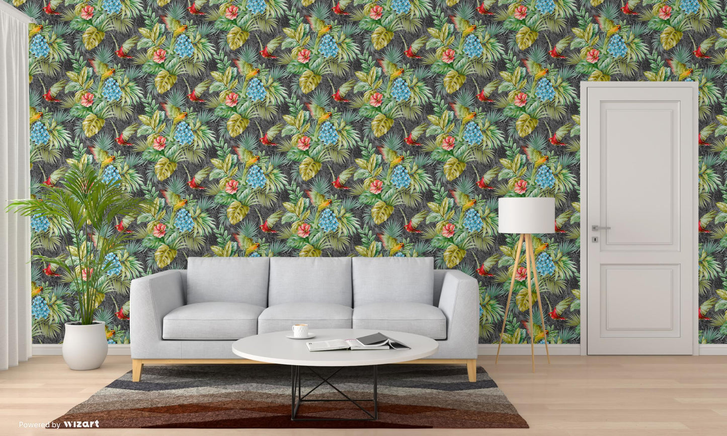 TROPICANO | Wallpaper Parrot and Tropical Plant Trend