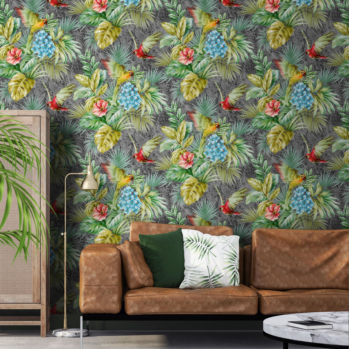 TROPICANO | Wallpaper Parrot and Tropical Plant Trend