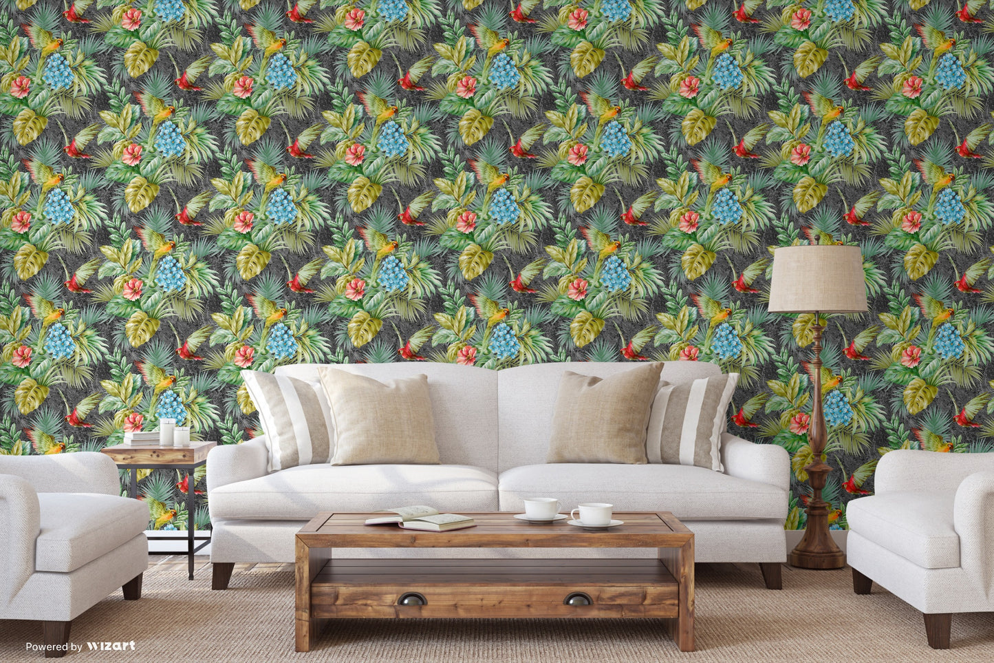 TROPICANO | Wallpaper Parrot and Tropical Plant Trend