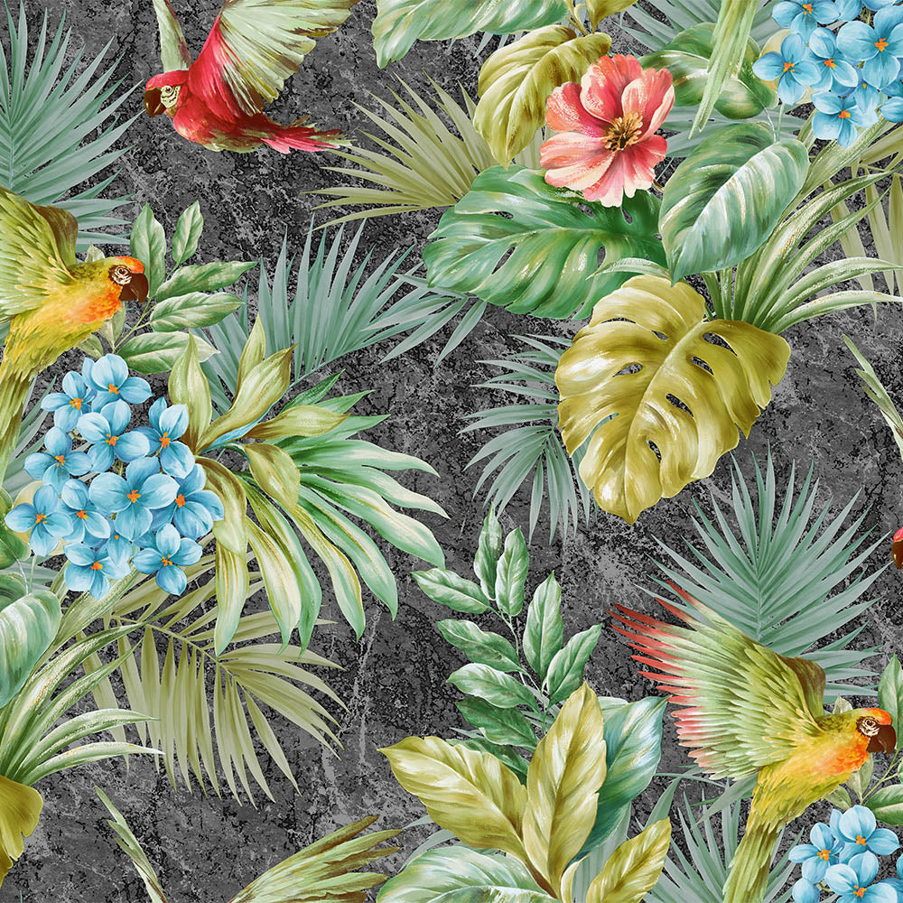 TROPICANO | Wallpaper Parrot and Tropical Plant Trend