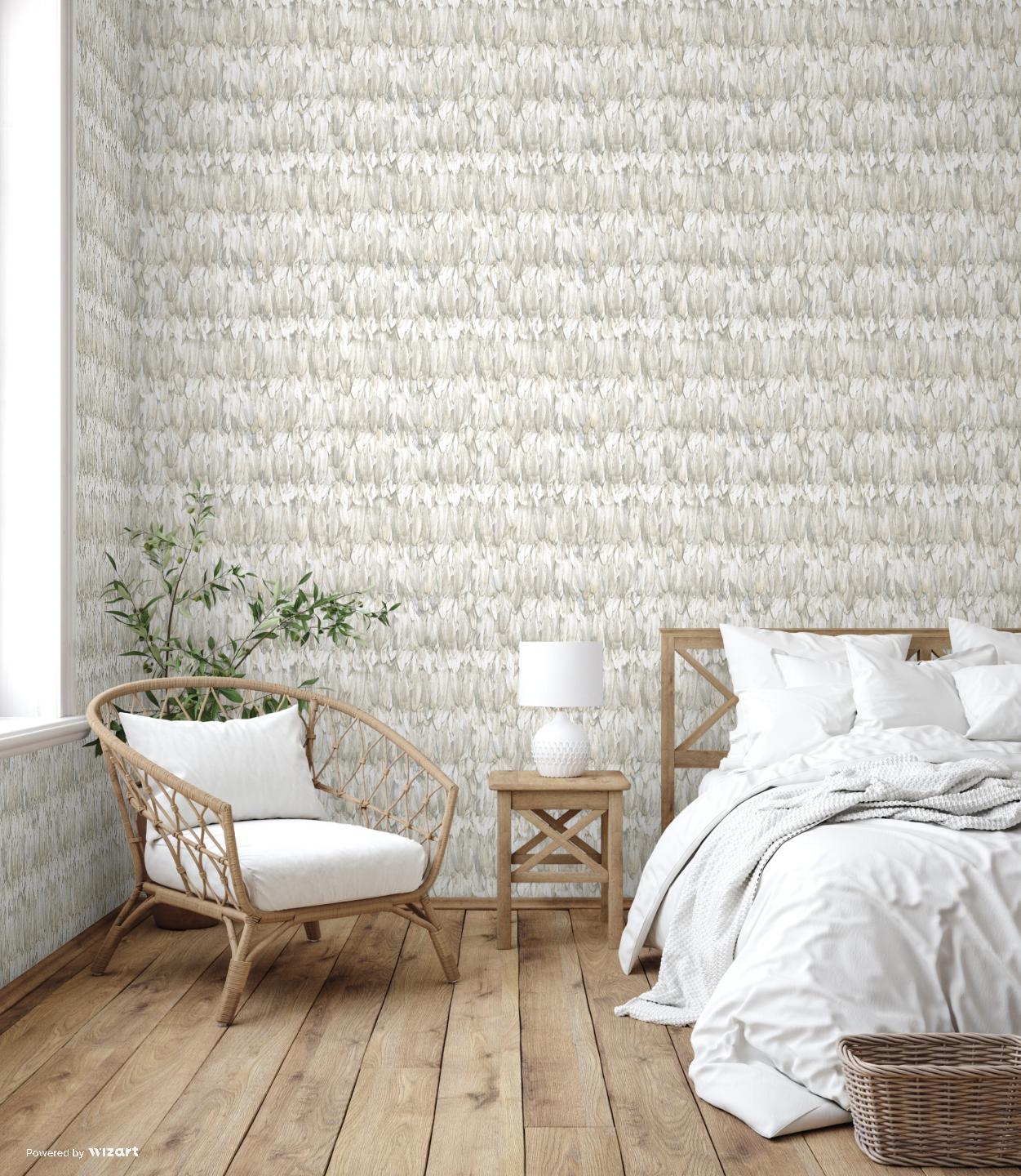 TROPICANO | Modern Bird Feather Patterned Wallpaper