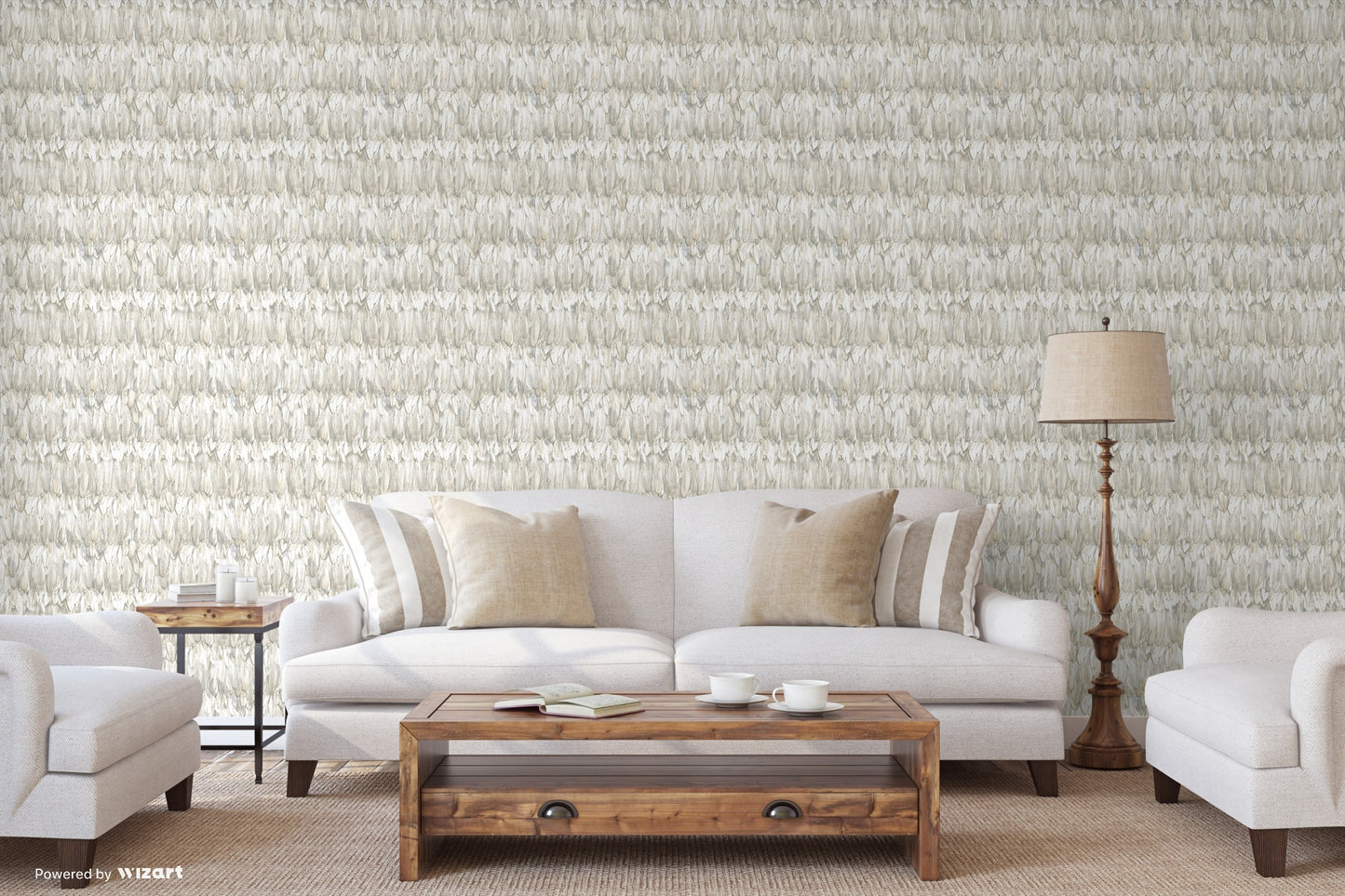 TROPICANO | Modern Bird Feather Patterned Wallpaper