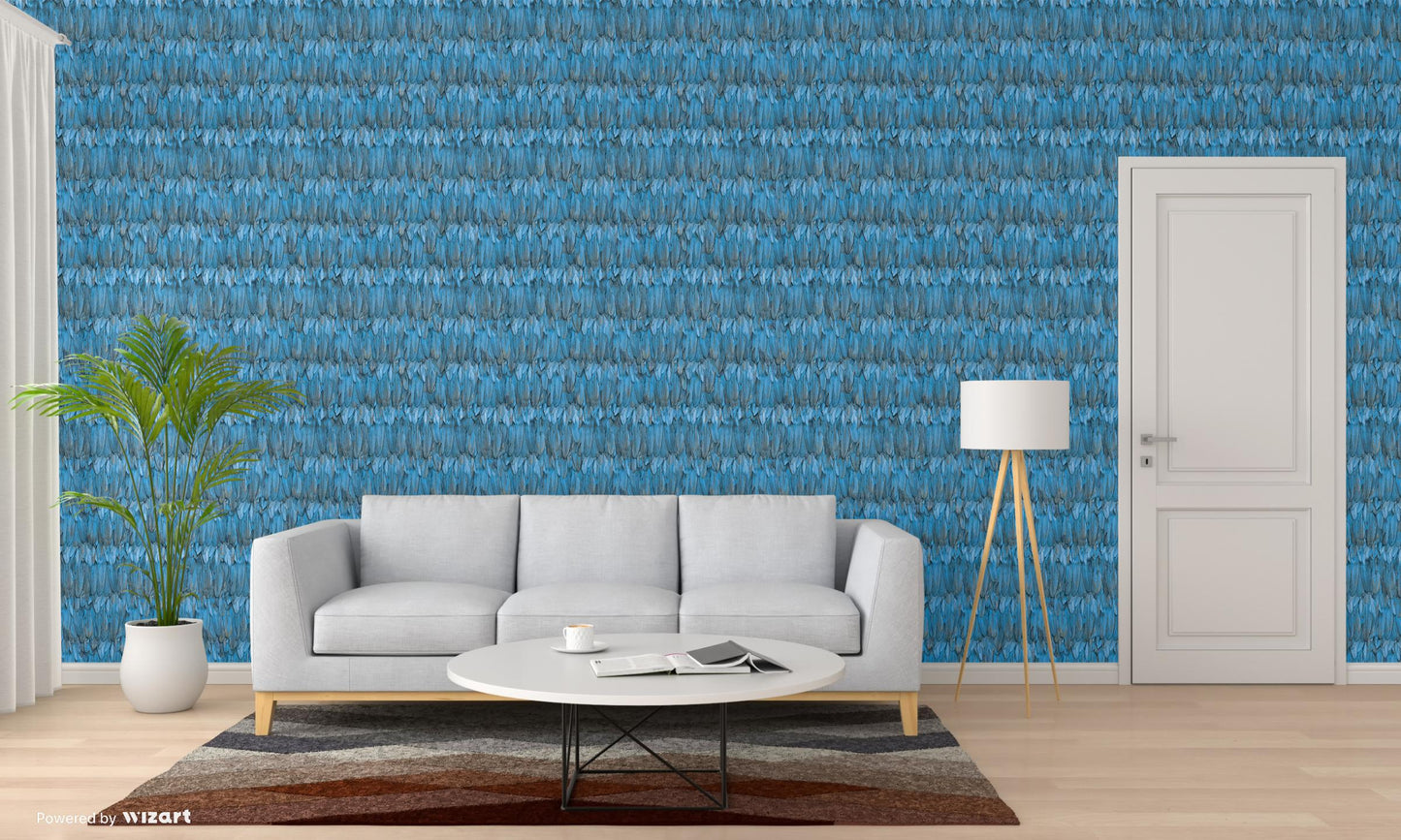 TROPICANO | Modern Bird Feather Patterned Wallpaper