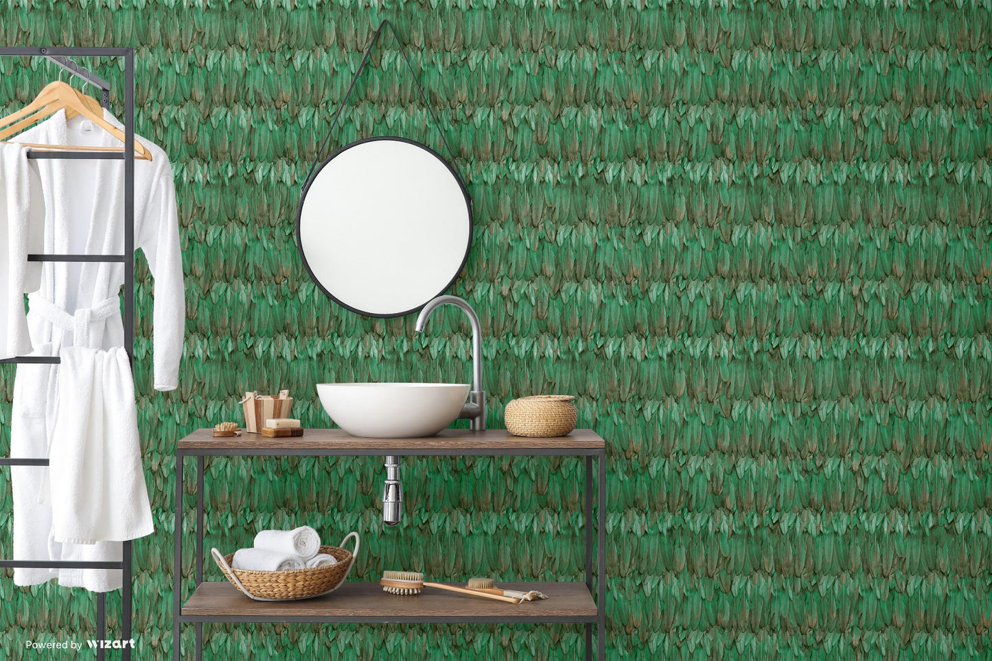 TROPICANO | Modern Bird Feather Patterned Wallpaper