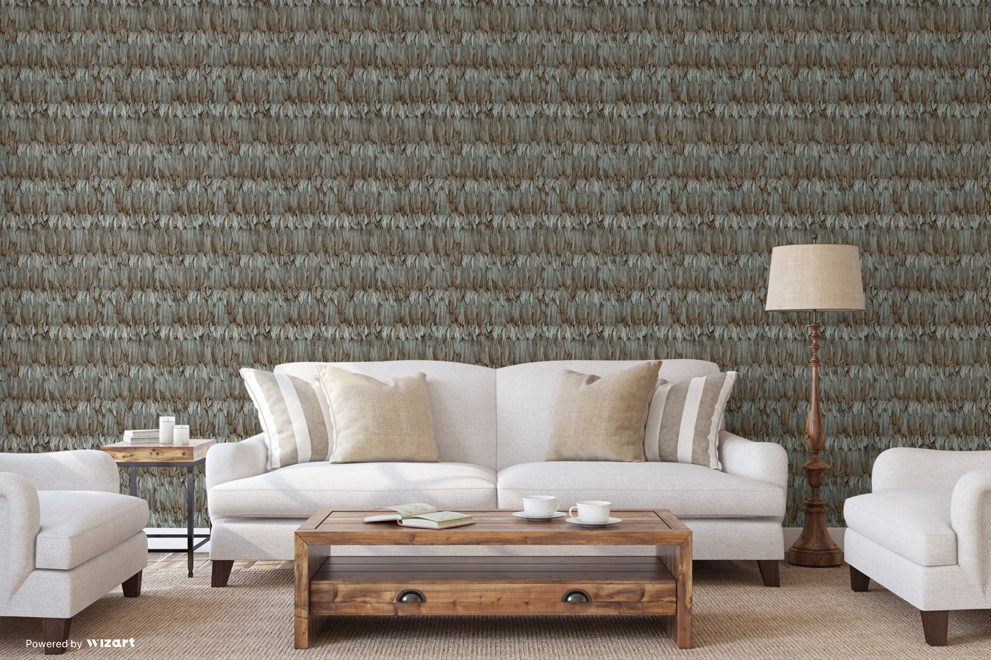 TROPICANO | Modern Bird Feather Patterned Wallpaper